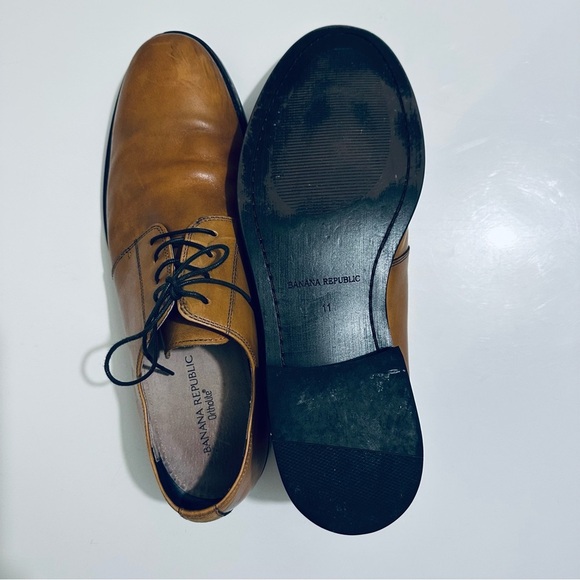 Banana Republic Italian Leather Oxford Ortholite Brown Lace Up, Men’s Size 11 - Picture 2 of 16